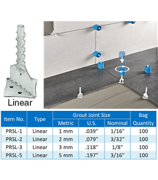 5 mm Linear Levelers (100/bg)