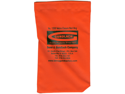 Orange Nail Bag with Velcro Closure_1