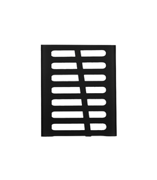 78" Drain Grate, Matte Black, Wave Vertical Line Pattern