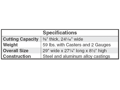 Gundlach 24 Tile Cutter With Casters, H-24